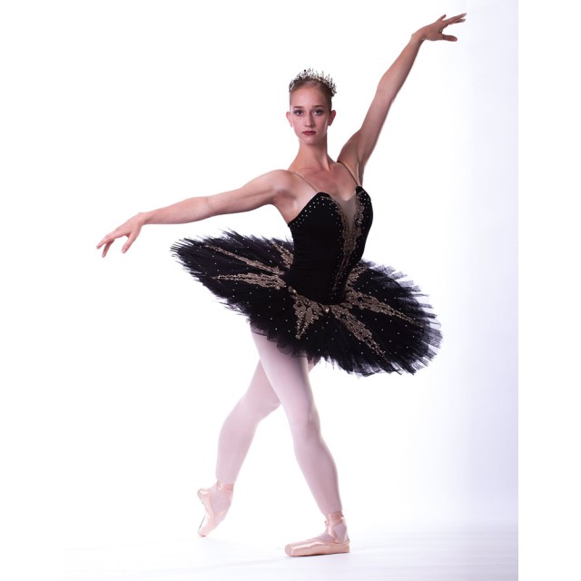Sansha Etoile Zwart met Gouden Tutu voor Verhuur