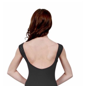 Sansha Arlette KH2562M Zwart Balletpak met Lage Rug en Kant
