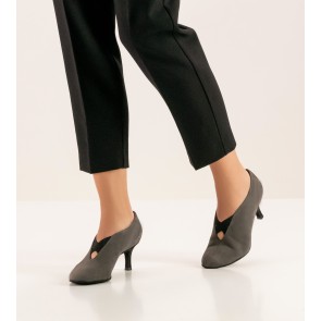 Nueva Epoca Sakura Dansschoen voor Dames grijs suede laag laarsje met hak