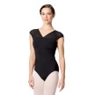 Lulli dames balletpak zonder mouwen lage rug zwart voorkant