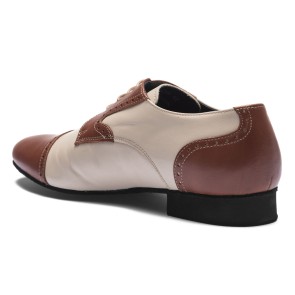 Rumpf Miguel Bruin-beige heren Dansschoenen achterkant