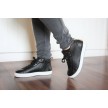 Zwarte hoge dansschoenen met veters voor dansen suede zool