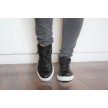 Zwarte hoge urban danssneakers met suide zool voor heren