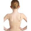 Capezio Camisole BH Top Meisjes beige met witte bandjes