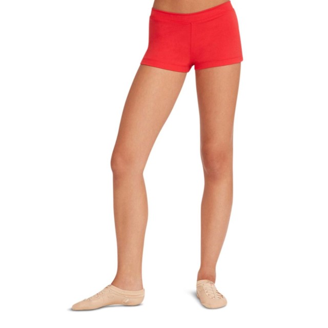 Capezio Laag uitgesneden Shorts dames rood met een lage comfortabele tailleband