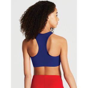 Capezio-Bra-Top-navy-dames met een half open rug