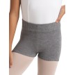 Capezio meisjes Knit Short grijs met geribte tailleband