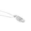 Rumpf ketting met spitzen hanger in het zilver RU100