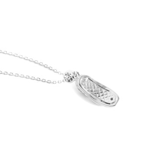 Rumpf ketting met spitzen hanger in het zilver RU100