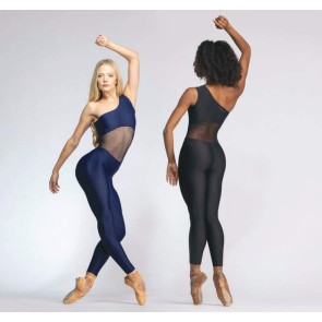 Ballet Rosa Magali Unitard met Taille van Gaas en Asymmetrische Halslijn