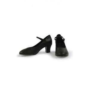 Bloch S0378L character schoenen voor dames zwart met bandje