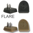Diamant HW01919 heel beschermers zwart flare