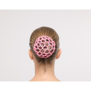 Dansez-Vous gehaakt haarnetje met strass roze