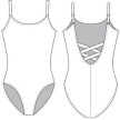 Capezio Camisole Balletpak met x kruis bandjes BD101