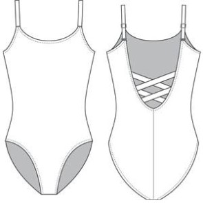 Capezio Camisole Balletpak met x kruis bandjes BD101