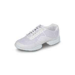 Bloch Troupe S0598L Witte Dames Danssneakers met Splitzool