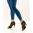 Anna Kern 830-80 Fleur dames dansschoenen enkellaarsje met rits en open neus urban feminine bachata