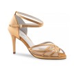 Anna Kern 950-80 dansschoenen voor Dames met Stiletto hak en Plateauzool van brons kleurig satijn