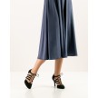 Zwarte Tangoschoenen met Dichte Neus - Hoge Hak 8 cm - Veters - Suede - Nueva Epoca April