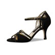 Nueva Epoca Christina Dansschoen Zwart Suede 7 cm hak