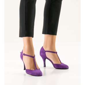 Nueva epoca corazon tango dansschoenen voor dames paar suede stiletto hak