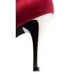 Nueva Epoca Flavia Dansschoenen voor Dames rood suede met zilveren hak van leer metal
