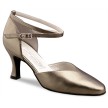 Werner Kern Betty dichte Dames Dansschoenen met Puntig neusje en Enkelbandje van koper metallic leer