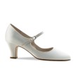 Werner Kern Ashley wit satijnen Bruidsschoenen met Wreefbandje Dansschoenen met Lederen zool