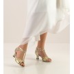 Werner Kern Dora nappa perl nude dames dansschoenen glimmend goud beige bruiloftsschoen