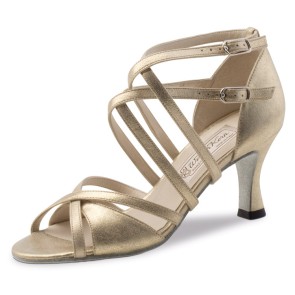 Salsaschoenen voor Dames - Suede Zool - Comfortabele Hak 6,5 cm - Parelmoerkleur - Werner Kern Eva Perl Nude