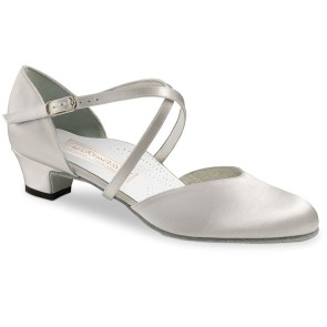 werner kern felice wit satijn dames dansschoenen met ondersteunend comfort voetbed