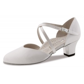 Dames Dansschoenen Wit Satijn voor Ballroom - Bruidsschoenen - Hak 4,5 cm - Werner Kern Felice Wit Satijn