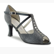 Werner Kern Holly dansschoenen voor dames met Kruisbandjes van zwart lakleer en glitters