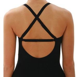 Capezio BD102 balletpak voor dames met gekruiste bandjes zwart 