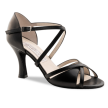 Dansschoenen Dames Salsa - Zwart Nappa Leer - Salsaschoen Hoge Hak - Werner Kern July