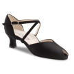 Werner Kern Lotte zwarte dames dansschoenen met Peeptoe en subtiel glans effect
