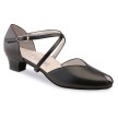 Werner Kern Rachel dansschoenen voor Dames met Kruisbandje en Peeptoe van zwart Leer