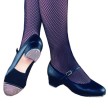 Capezio Buckle Bar Top 451 Dames zwarte Lederen Tap dansschoenen met gespsluiting