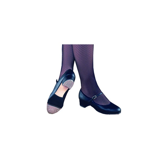 Capezio Buckle Bar Top 451 Dames zwarte Lederen Tap dansschoenen met gespsluiting