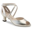 Werner Kern Tiziana dames dansschoenen met Kruisbandje zilver metallic Leer