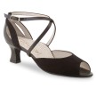 Werner Kern Tiziana dames dansschoenen met Kruisbandje zwart Leer en Suede