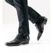 Nueva Epoca Belgrano klassieke dansschoenen voor heren met suede zool en nappaleer