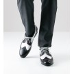 Nueva Epoca Heren dansschoenen zwart wit gevleugelde neus Buenos Aires suede zool