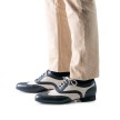 Nueva Epoca Lima salsaschoenen heren navy creme leer herenschoenen voor tango