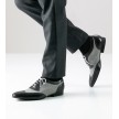 Nueva Epoca Mambo Heren dansschoenen feestelijk zwart wit leer luxe tangoschoen
