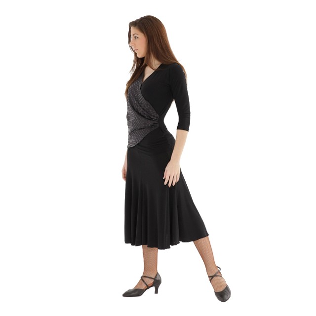 Intermezzo lange zwarte ballroomrok 7386