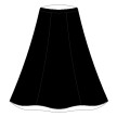 zwarte ballroom rok model