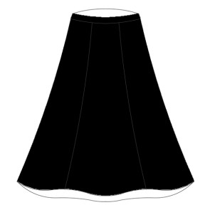 zwarte ballroom rok model