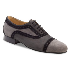 Heren Dansschoen Grijs Suede - Tango, Latin, Salsa - Suede Zool - Nueva Epoca Zarat