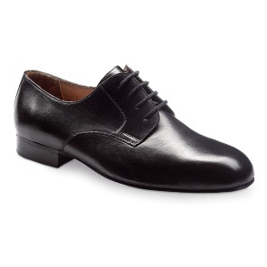 Comfortabele Heren Dansschoenen Ballroom - Zwart Nappa Leer - Suède Zool - Werner Kern 28010
